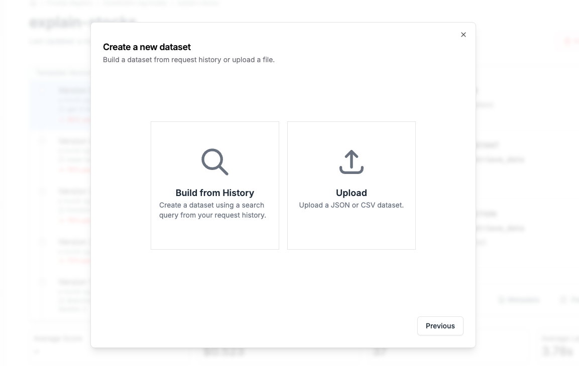 Create a New Dataset