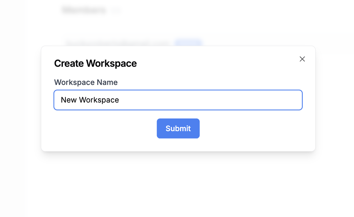 Create Workspaces Modal