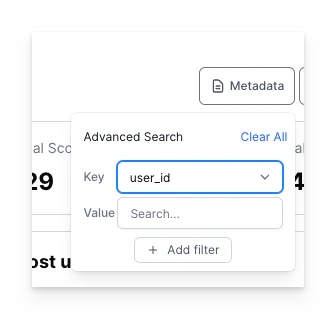 Analytics Page Metadata Filter Screenshot