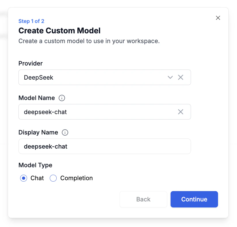 Custom Provider New Model