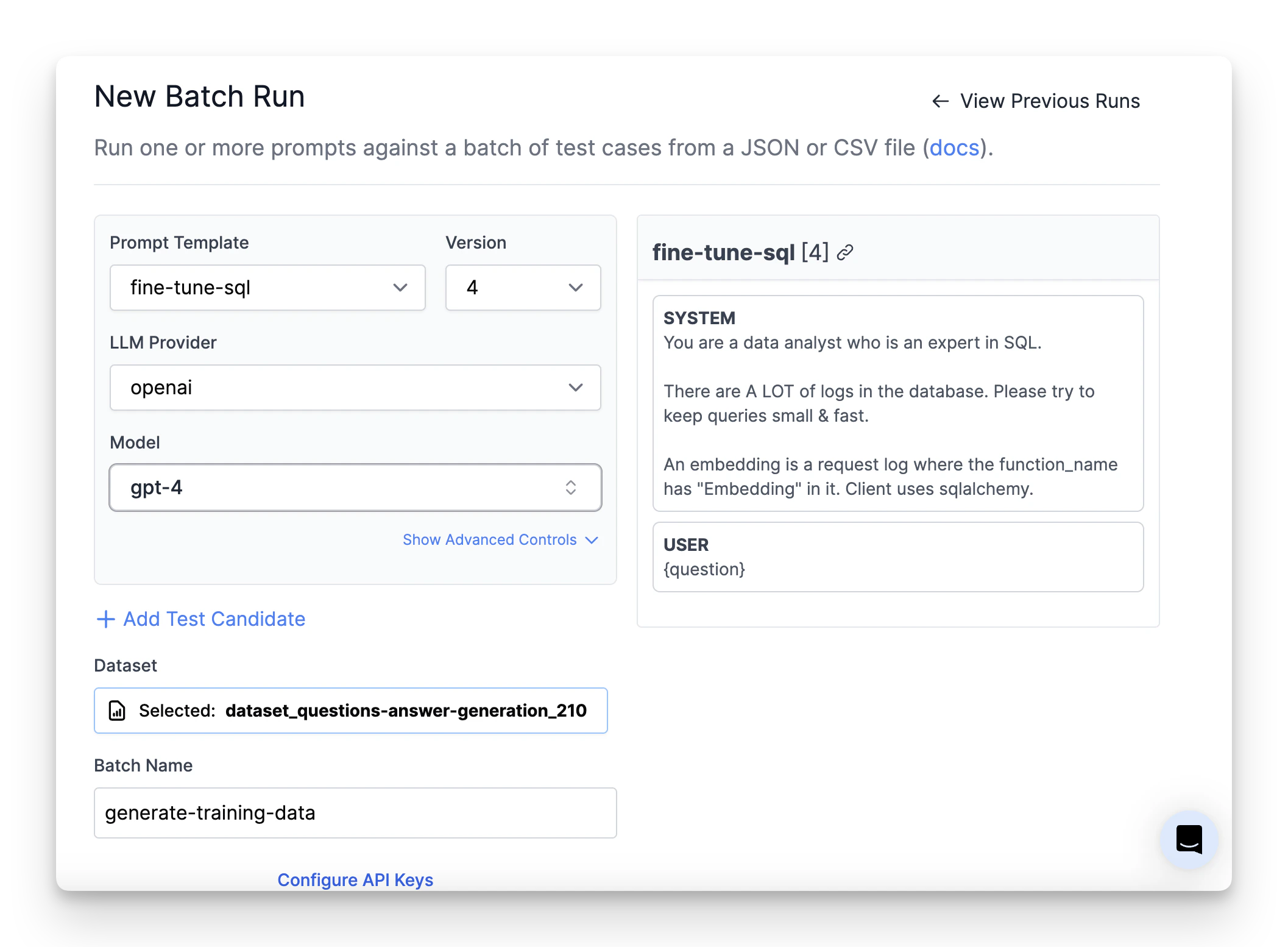 Generate Training Data