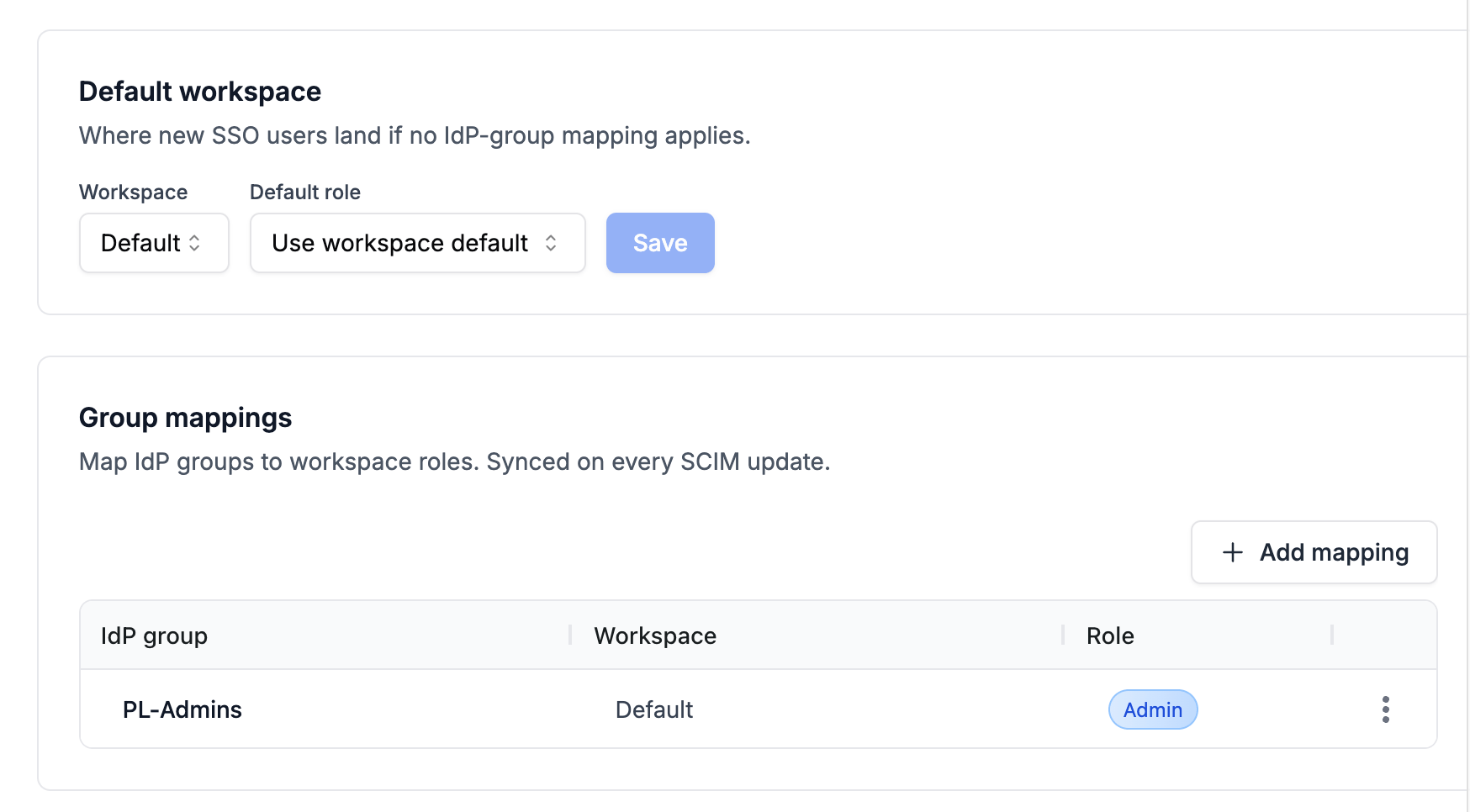 Group mappings