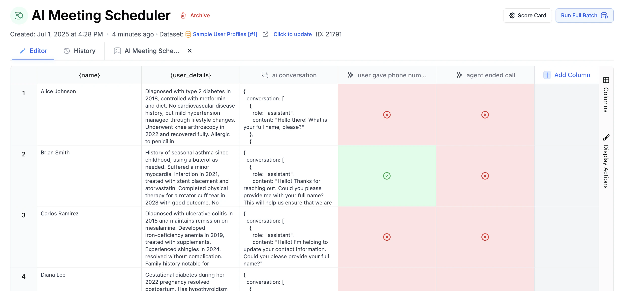 Evaluation pipeline