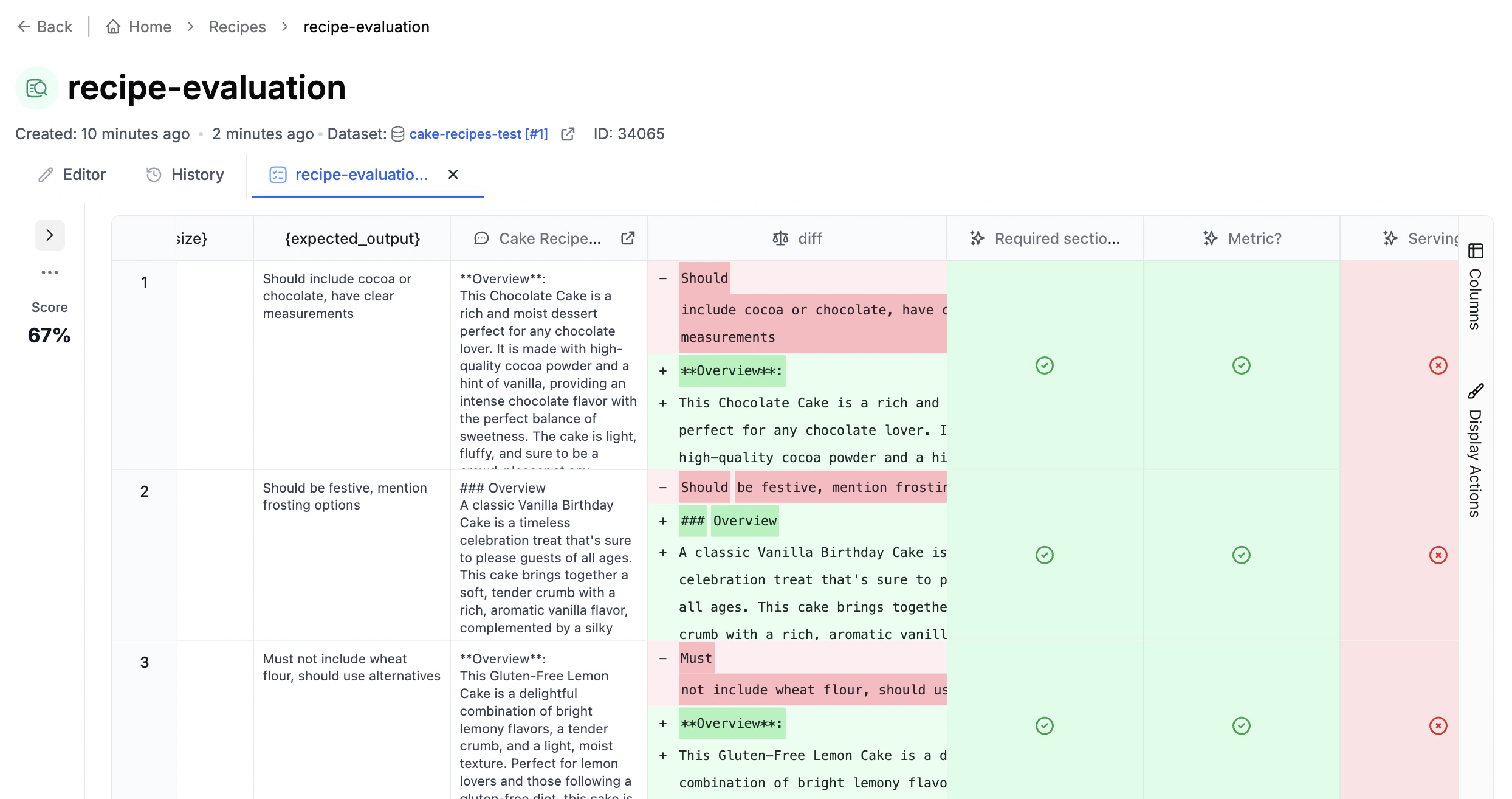 Eval pipeline setup