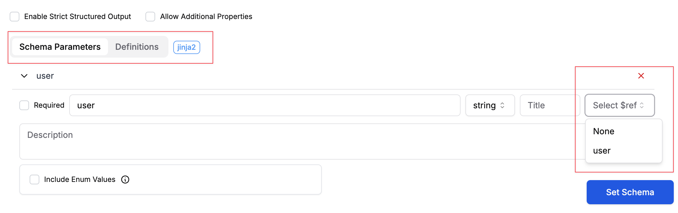 Select $ref dropdown