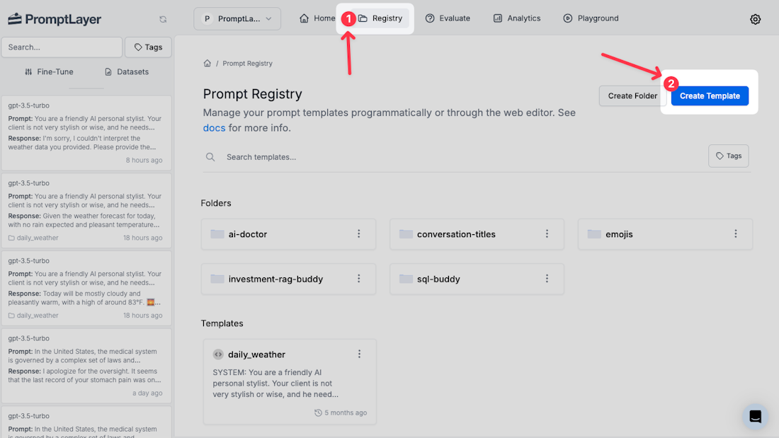 Quickstart PromptLayer quickstart-promptlayer