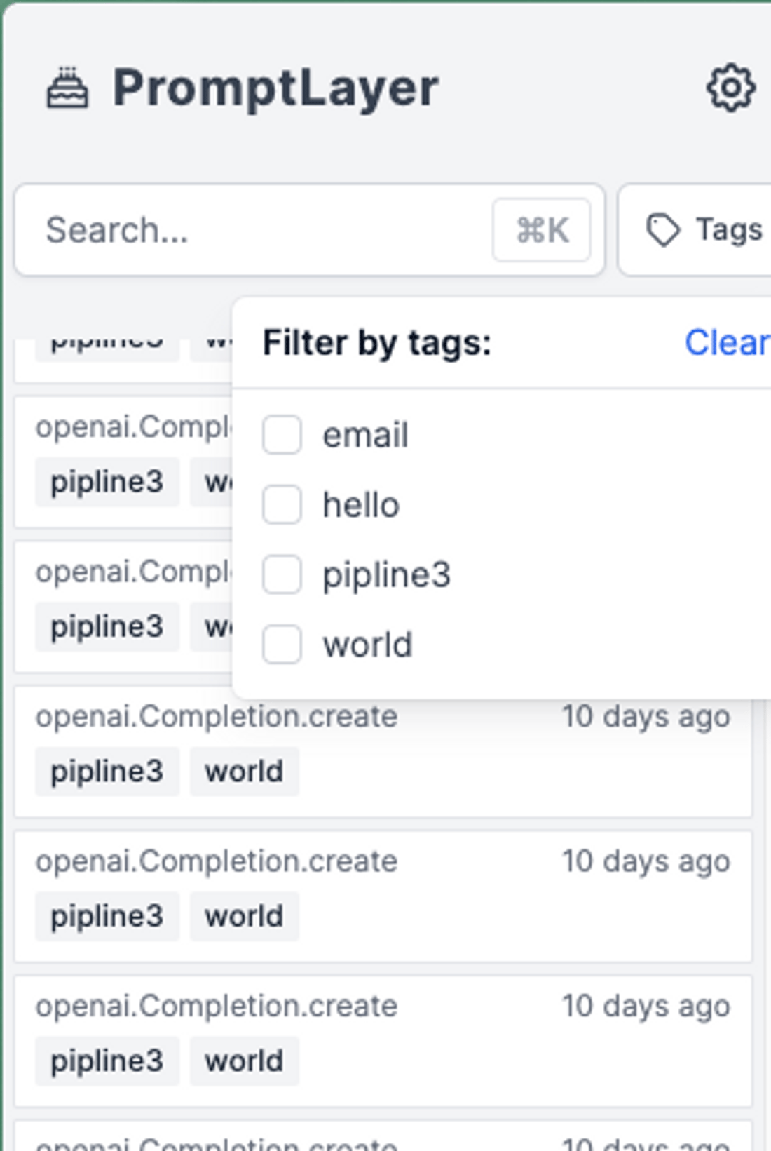 Tags PromptLayer tags-promptlayer