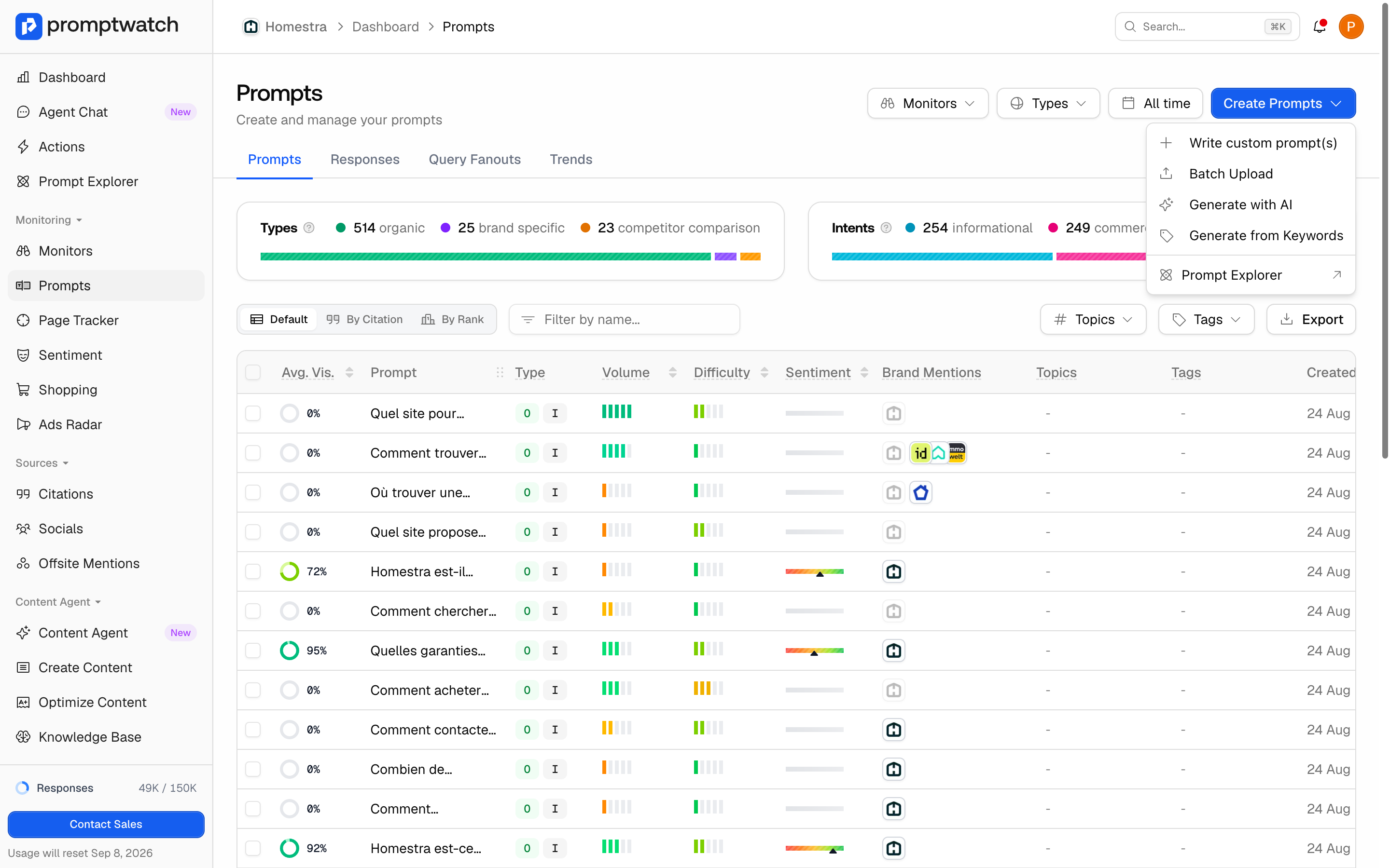 How to add additional prompts to track in Promptwatch