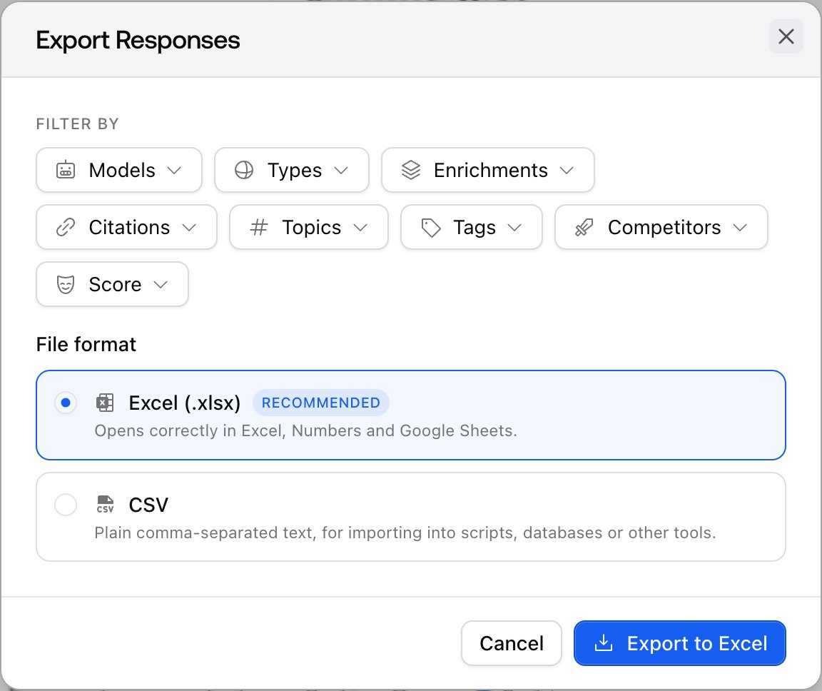 Can we export responses?