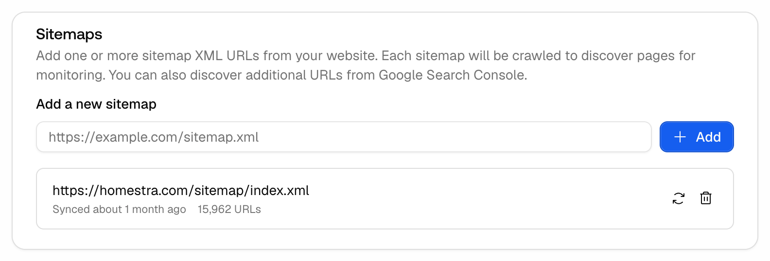 How to change your sitemap in Promptwatch