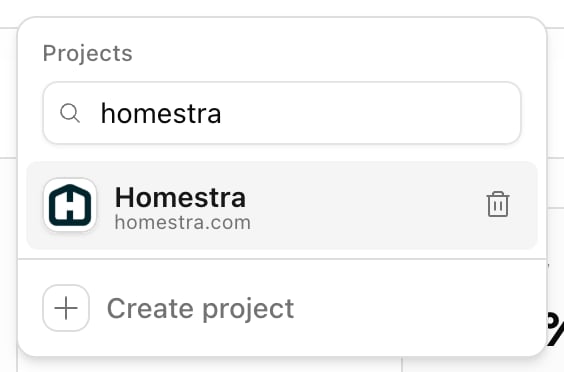 How can I delete a project when I have multiple projects?