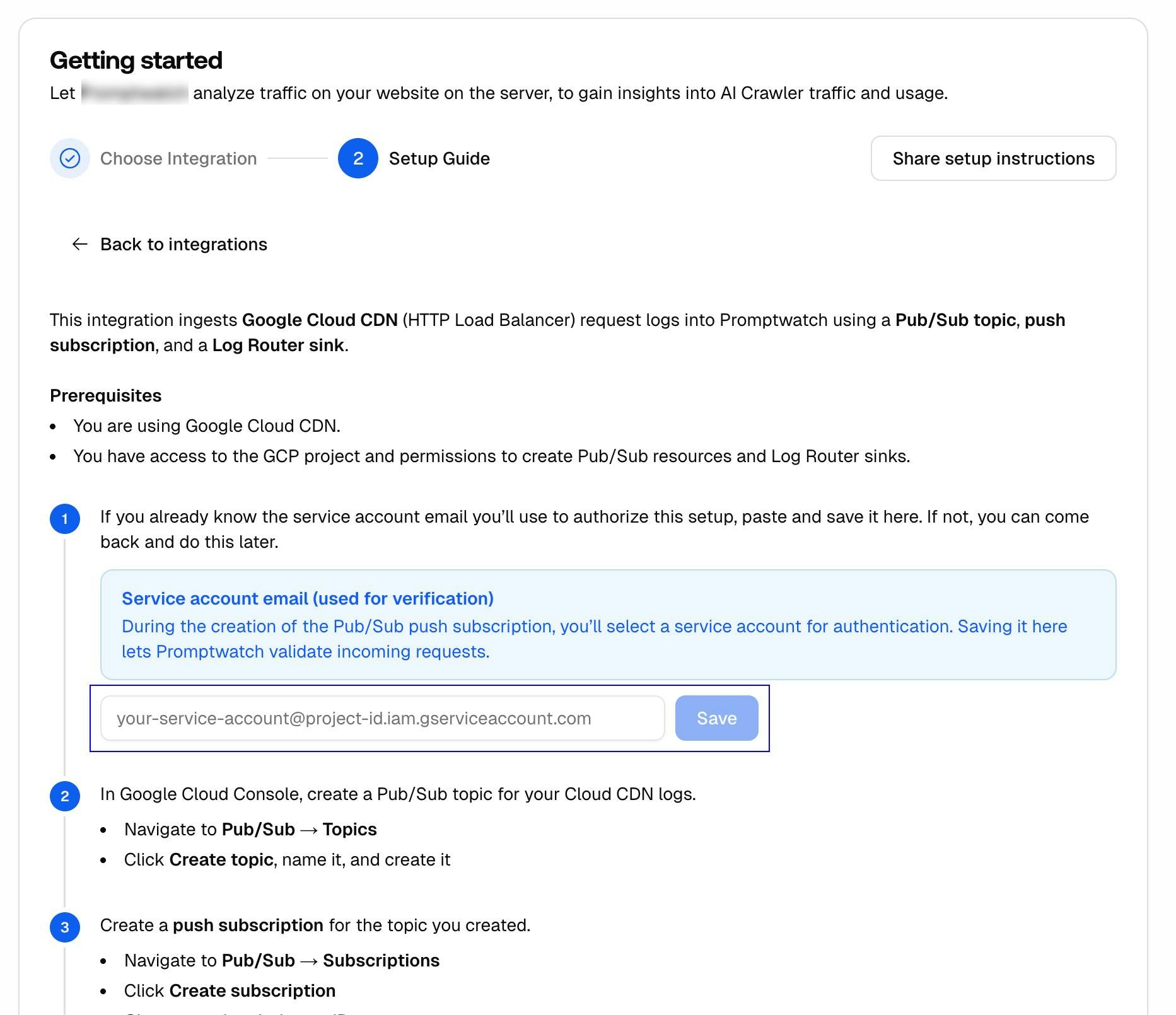 Google Cloud CDN settings