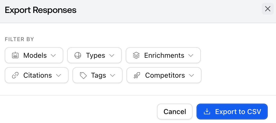 Can we export responses?