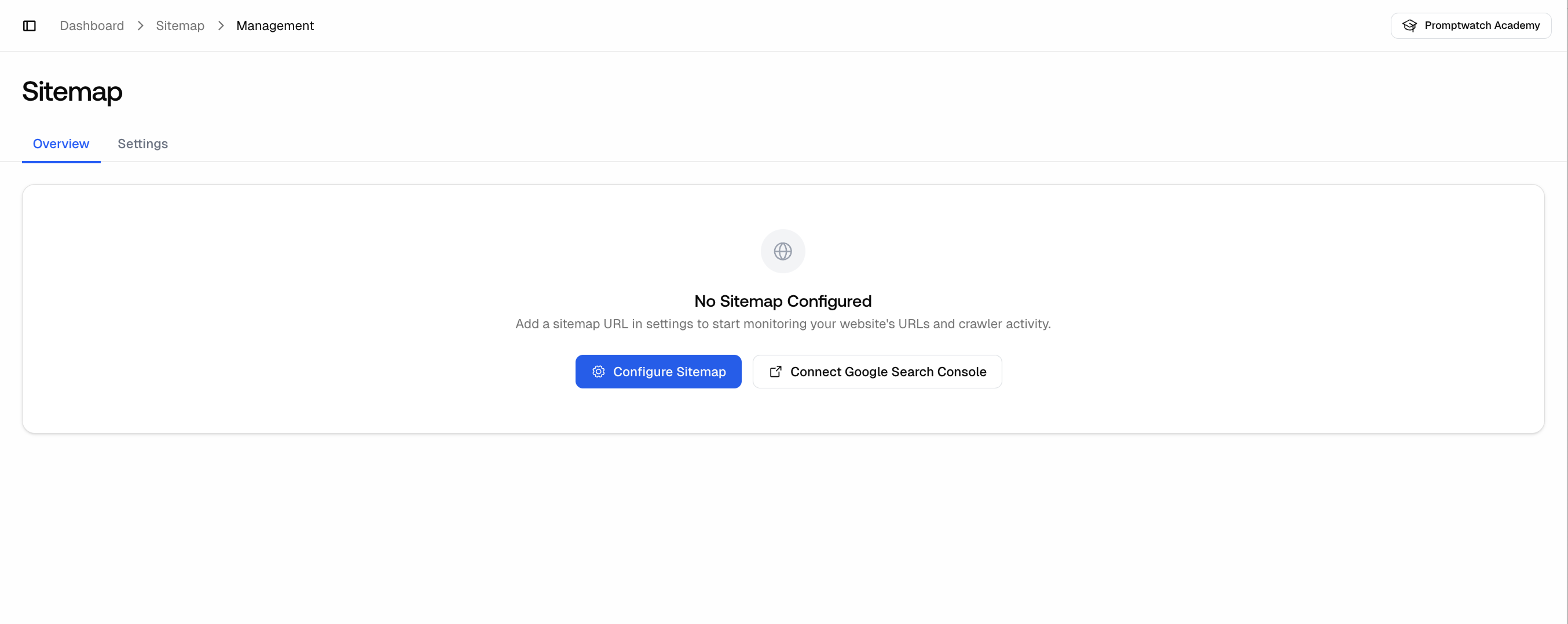 How to change your sitemap in Promptwatch
