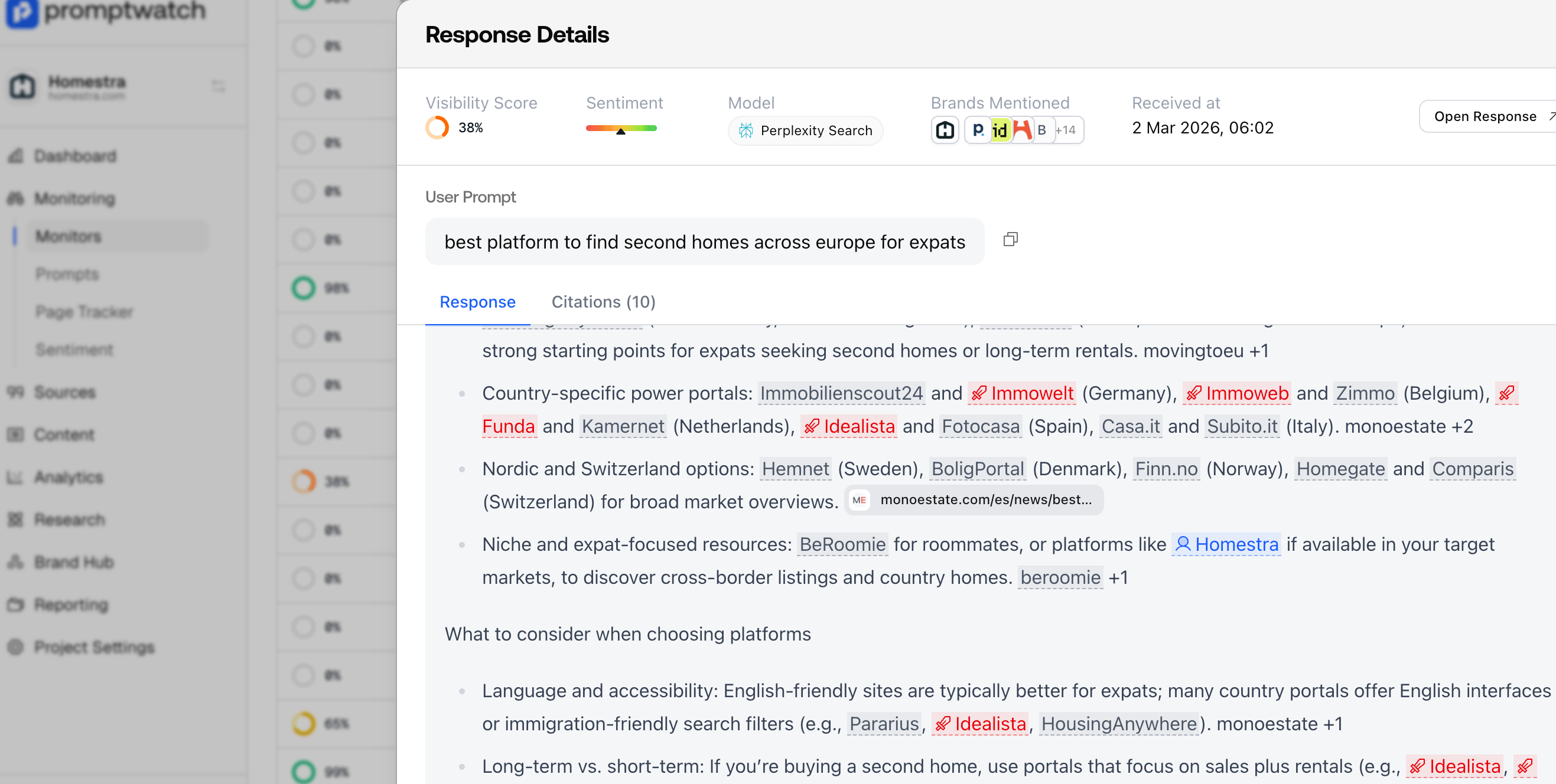 How Promptwatch collects data