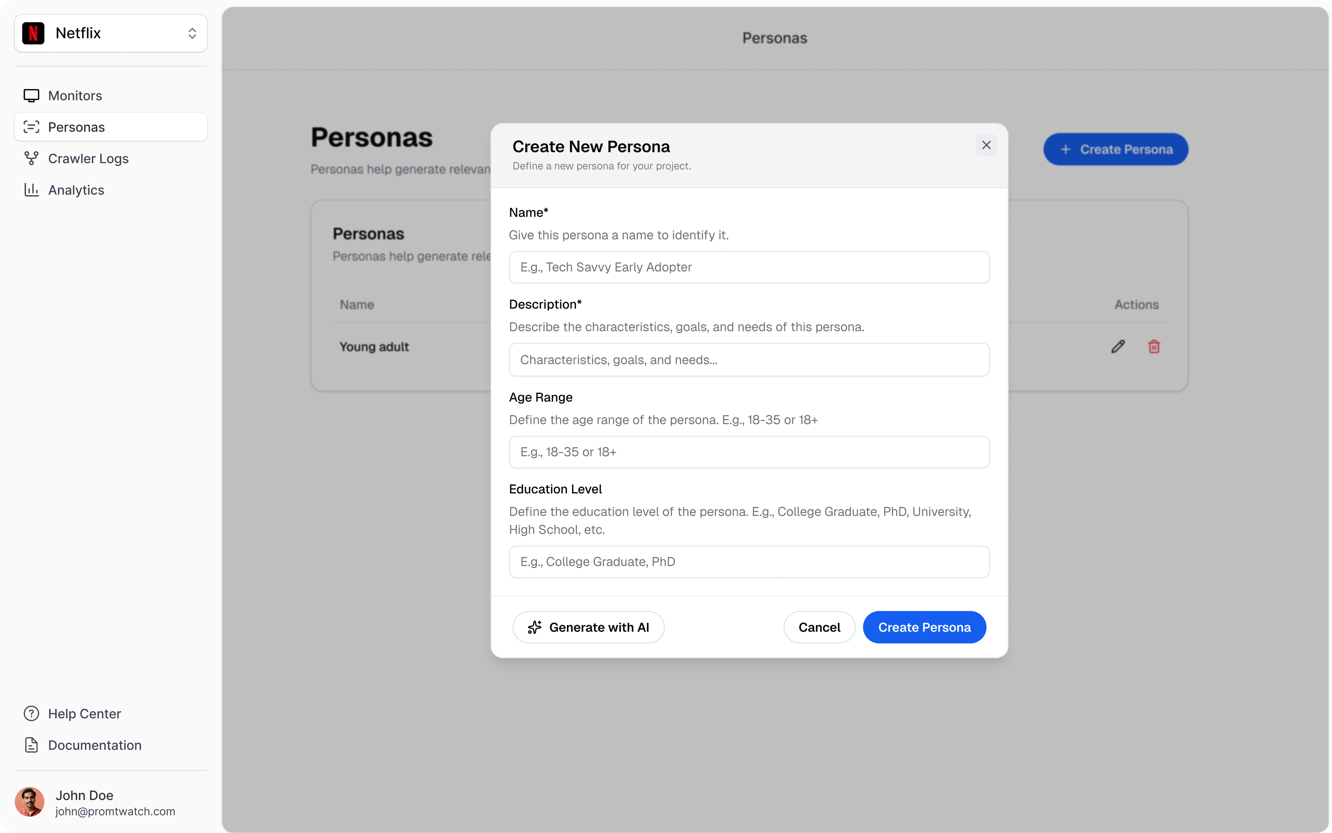 Persona Uploading Best Practices in Promptwatch