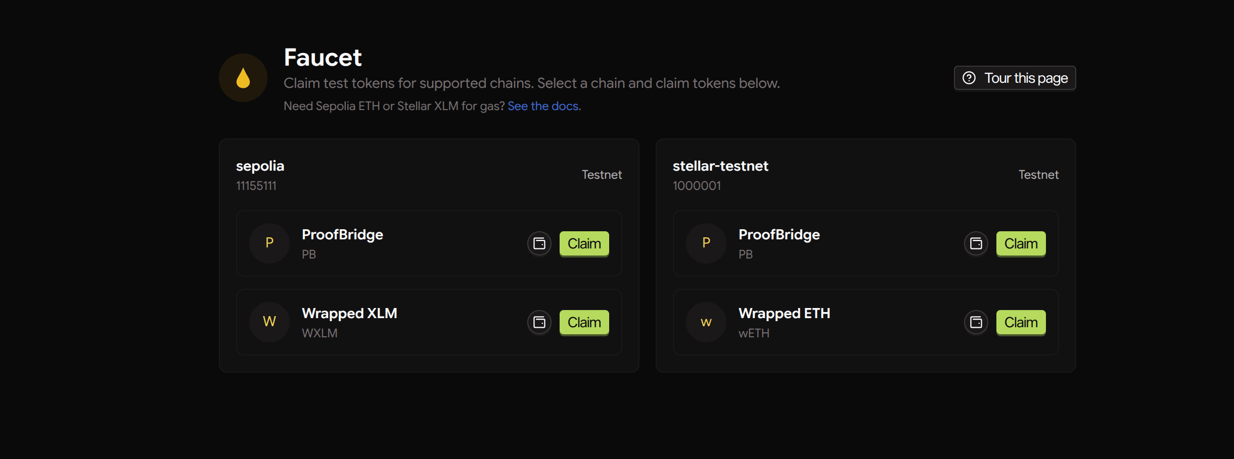 Faucet page