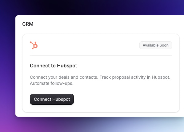 Locate the HubSpot card