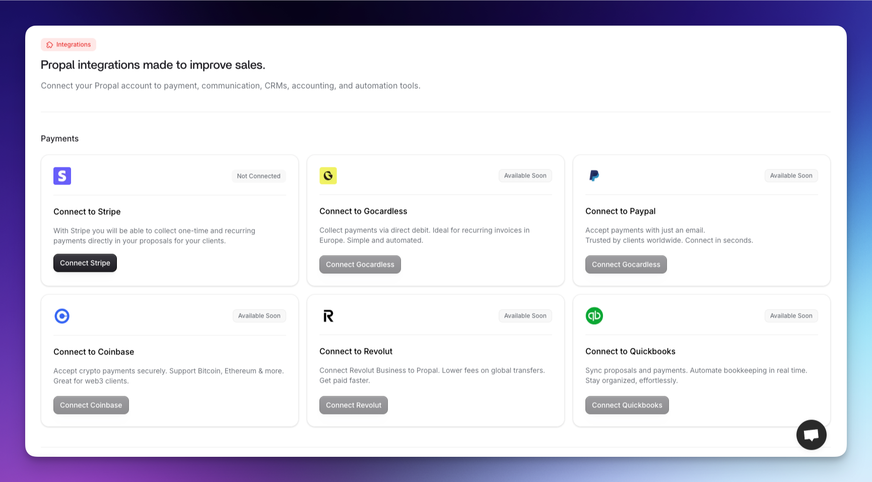 Integration Settings