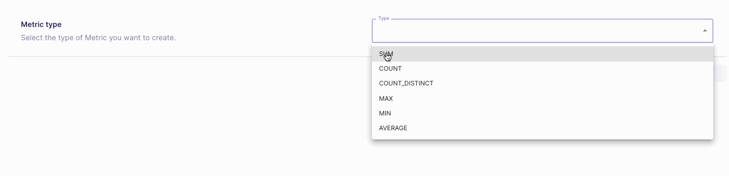 A screen capture demonstrating how to define a Metric with a JSON colum.