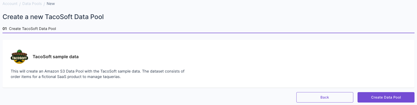 Propel Data Pool set up step 2