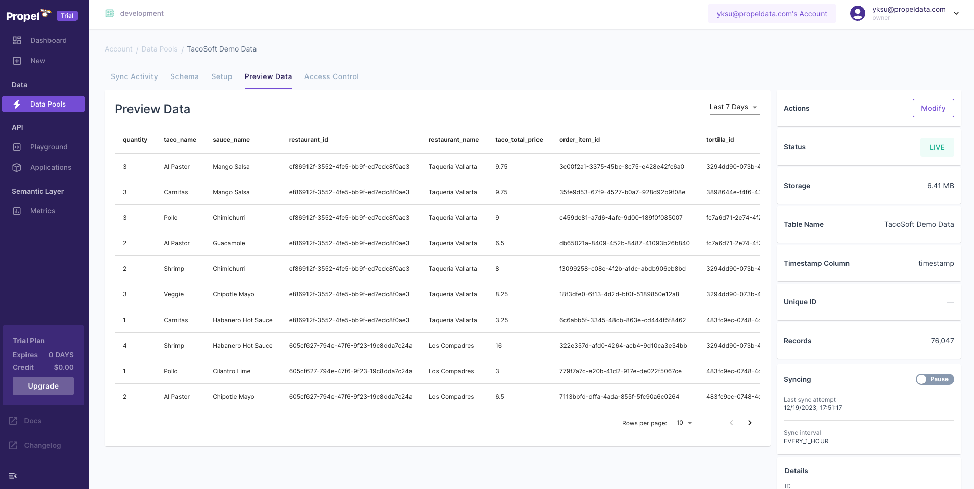 Propel Data Pool set up step 4b
