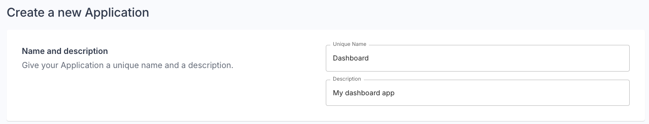 Name your Application