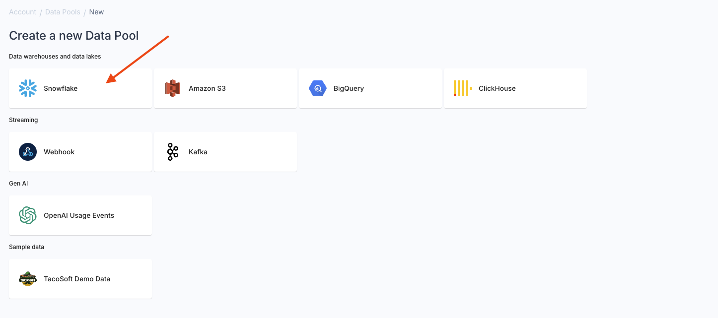A screenshot demonstrating how to create a new Data Pool in the Propel Console.