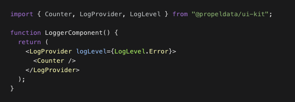 Propel UI Kit Logging