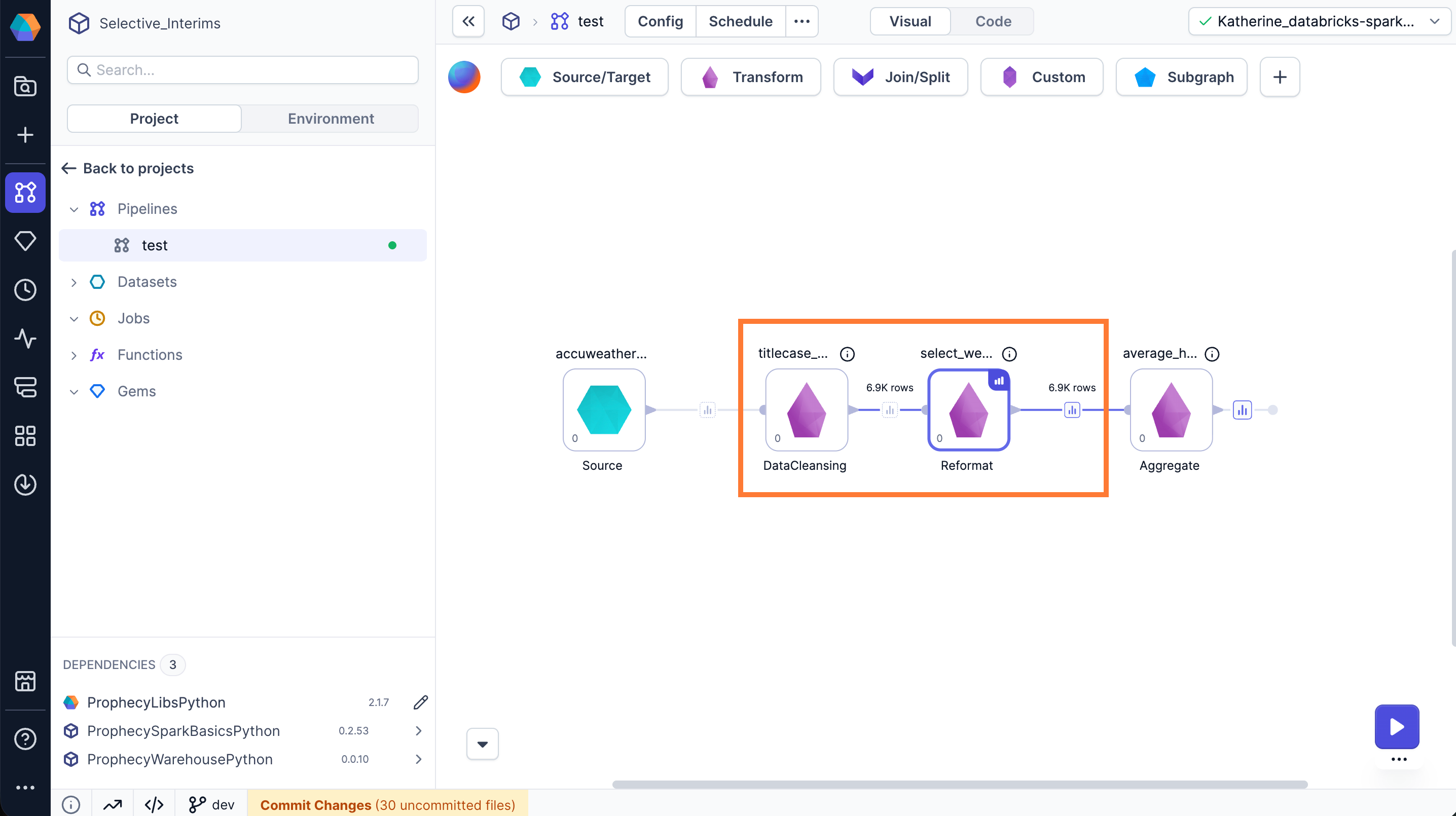 Pipeline with record count enabled