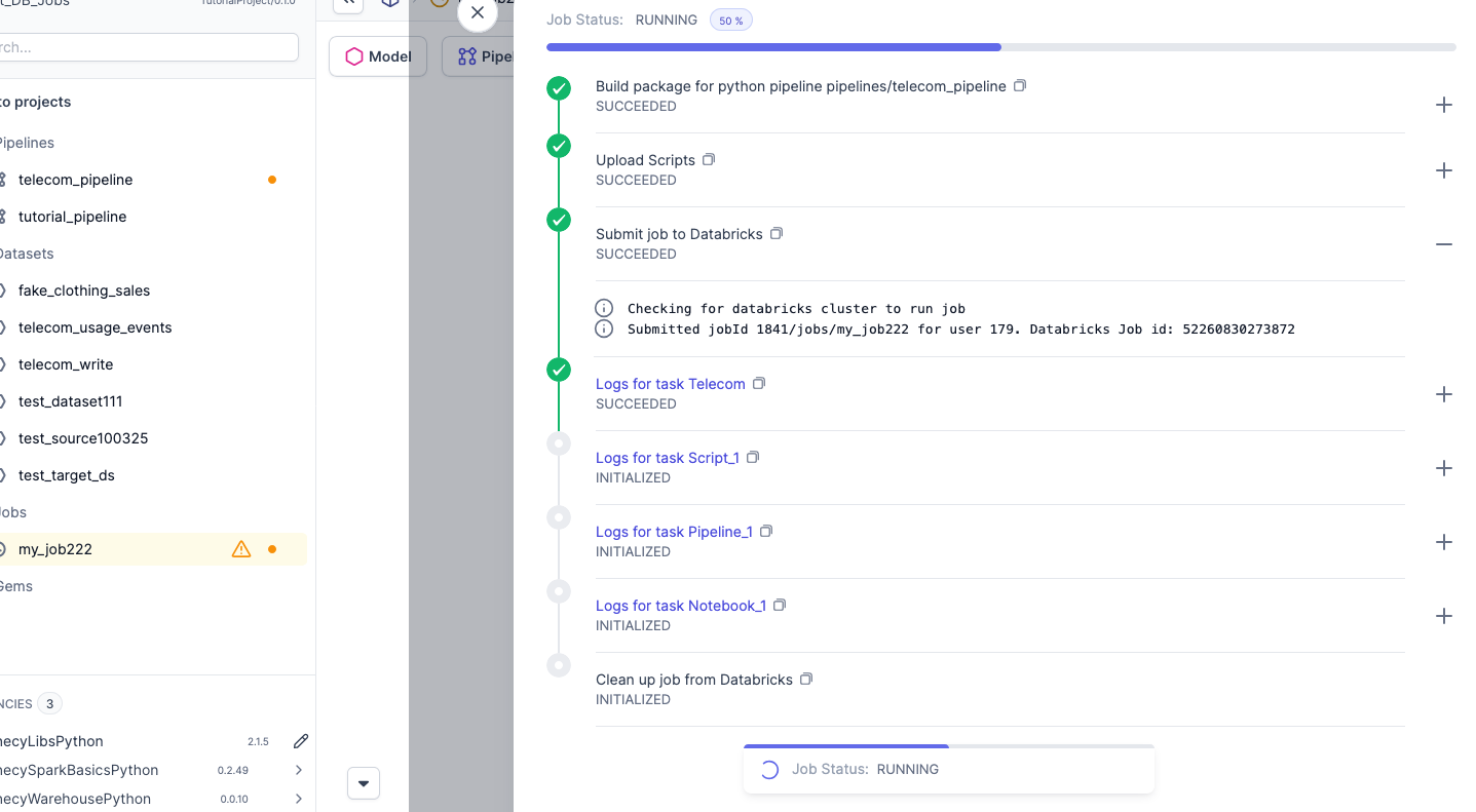 Jobs Monitoring Modal
