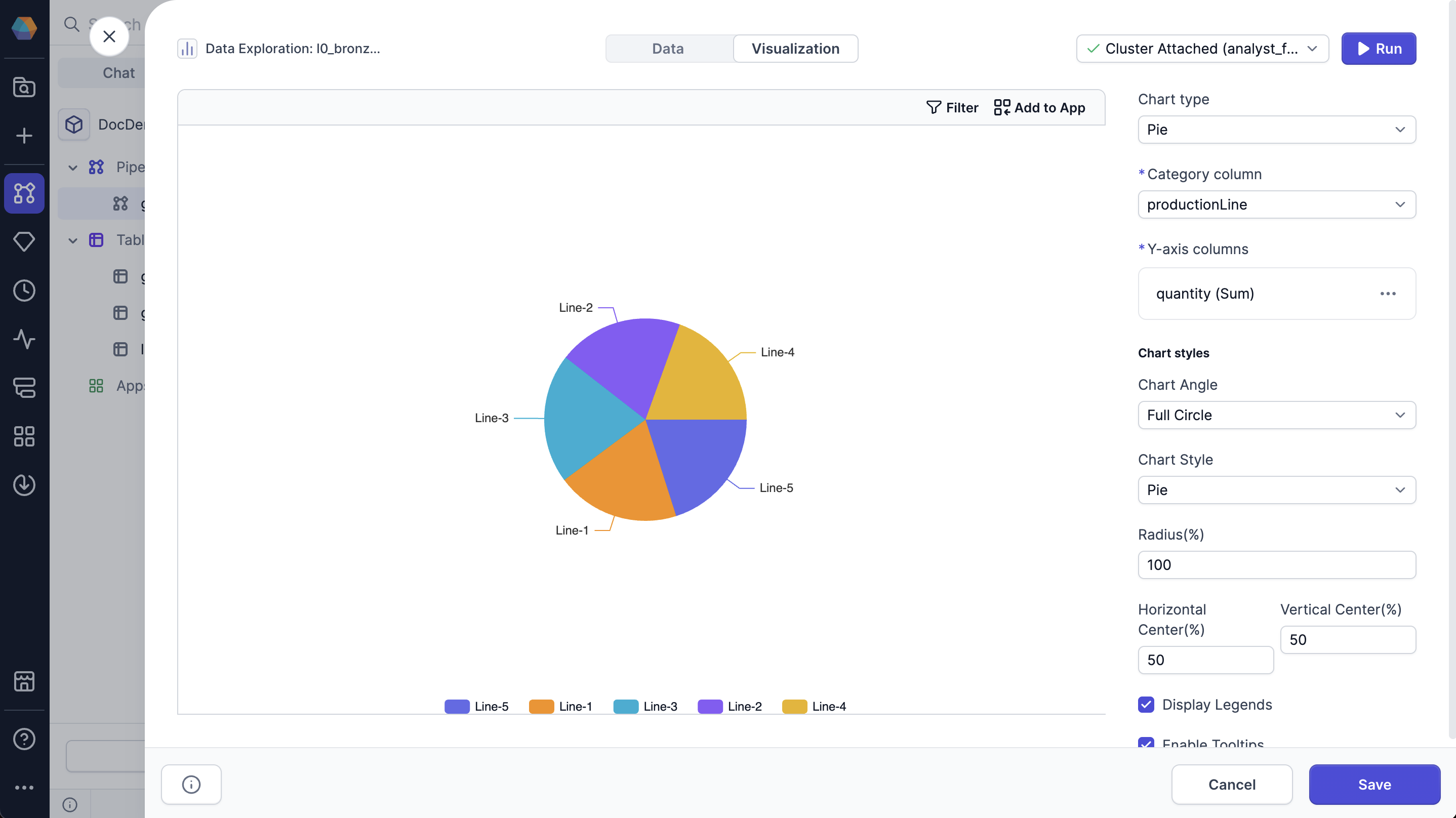 Pie chart - Prophecy Documentation