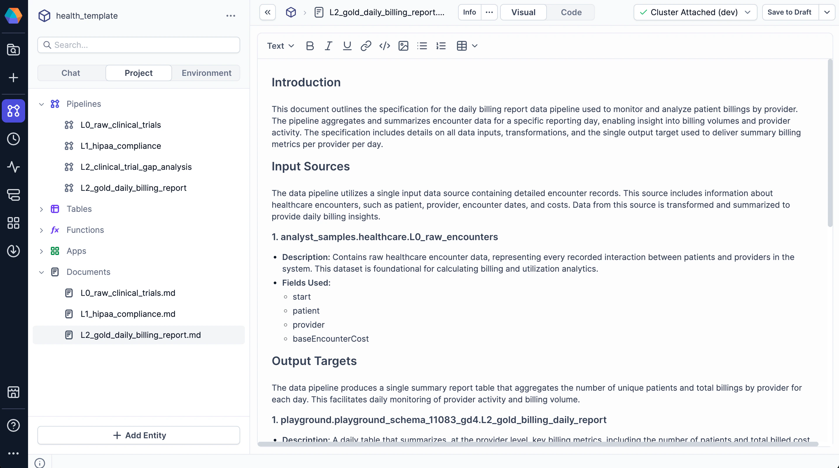 Generated documentation