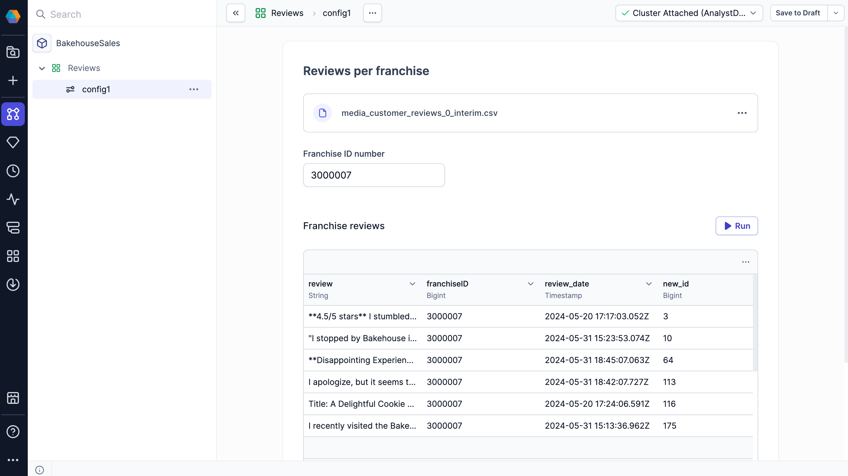 Run Prophecy App results