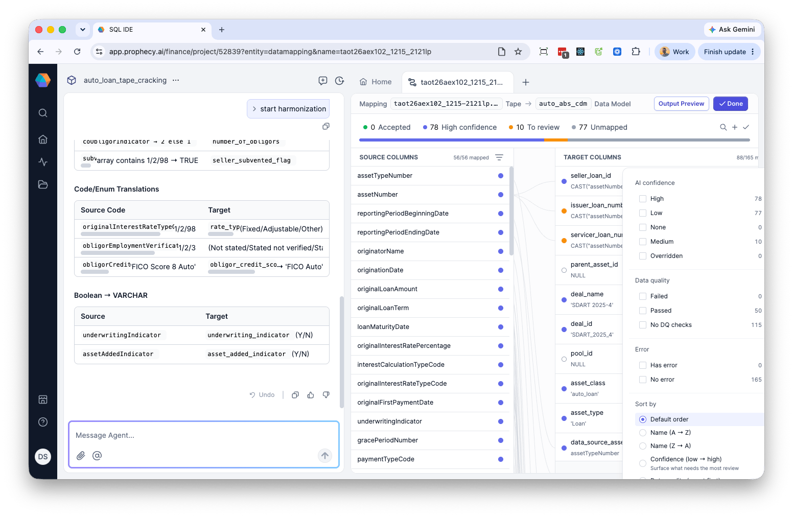 Filter mappings
