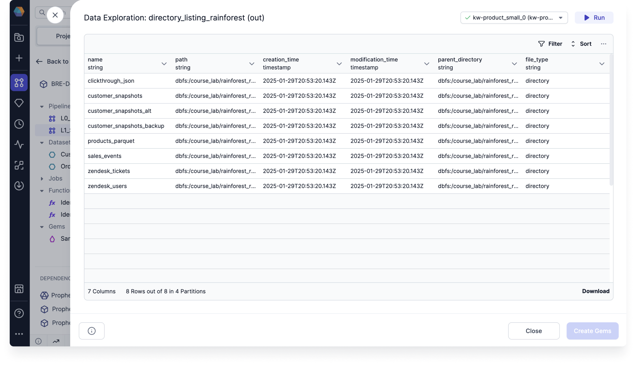 Directory gem for Data Engineering - Prophecy Documentation