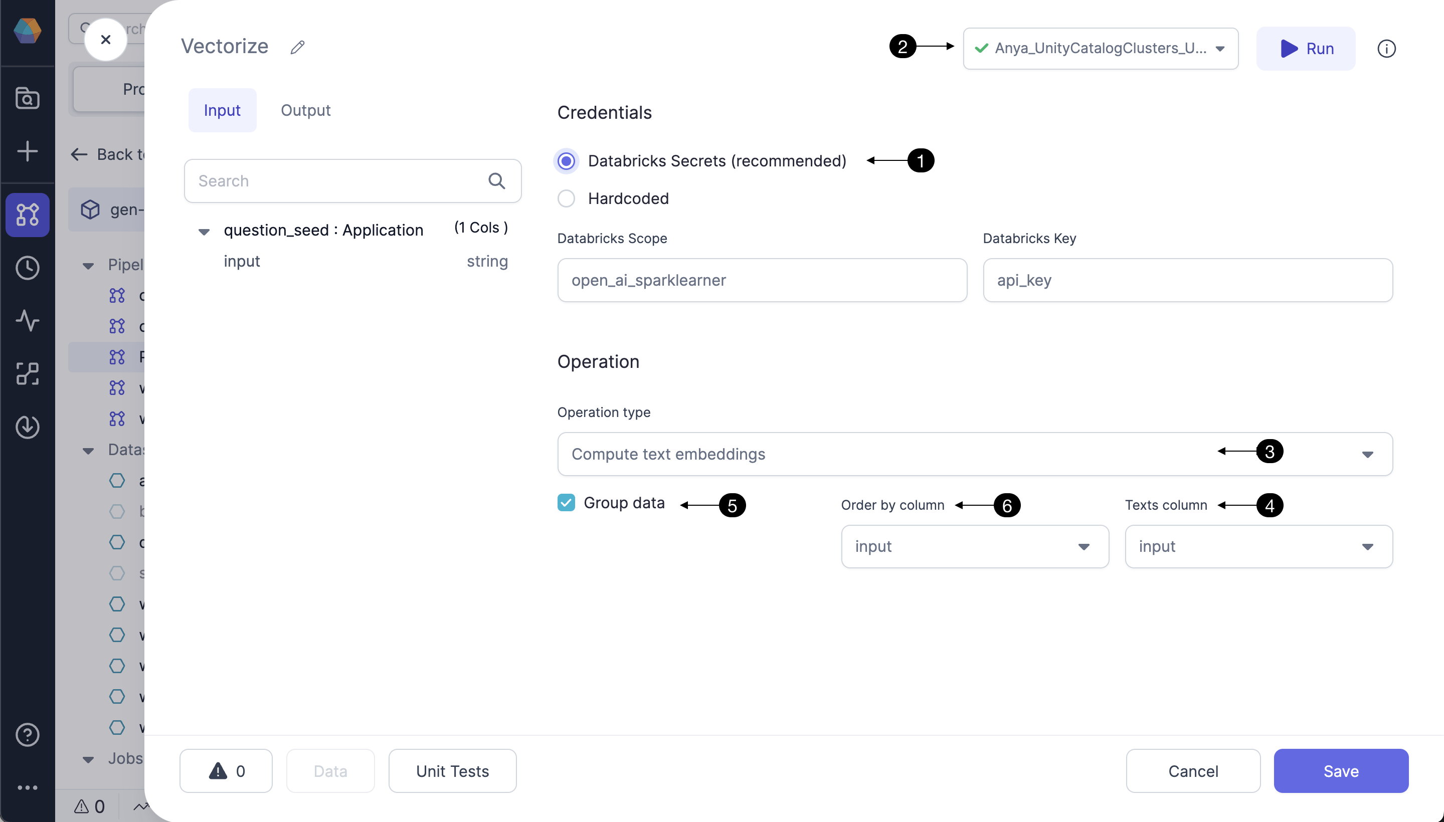 Configure the gem to compute a text embedding