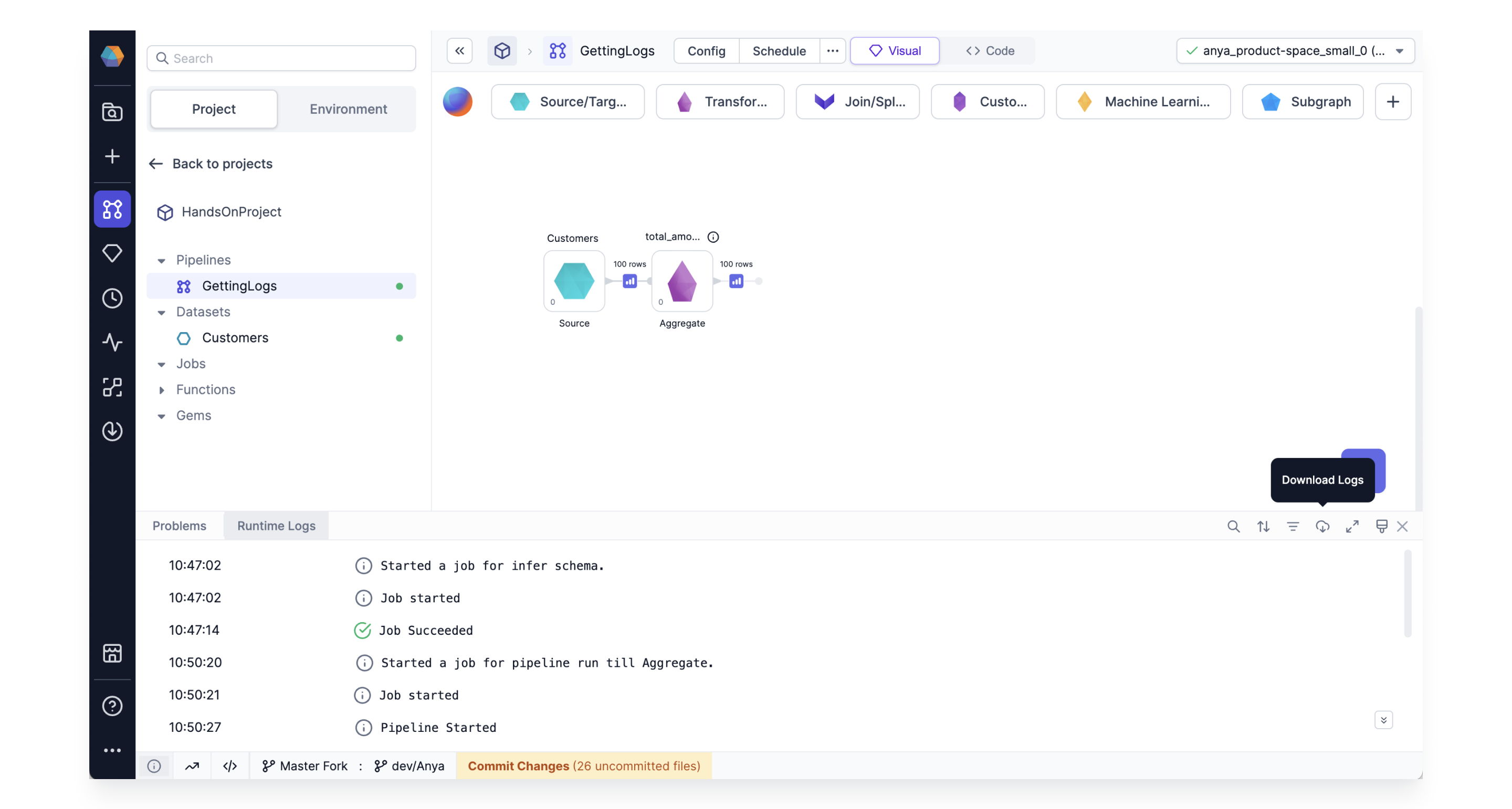 Send logs to Support - Prophecy Documentation