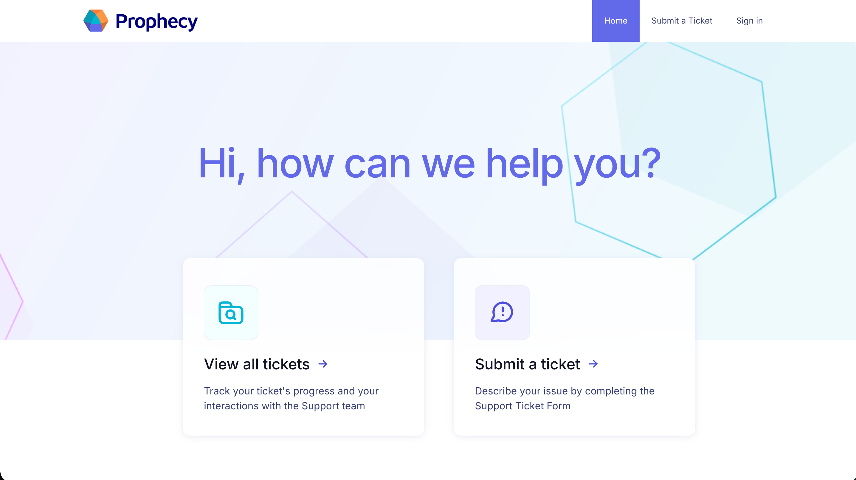 Zendesk support portal homepage