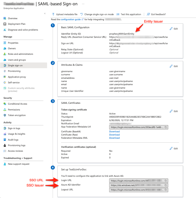 AzureAD config example