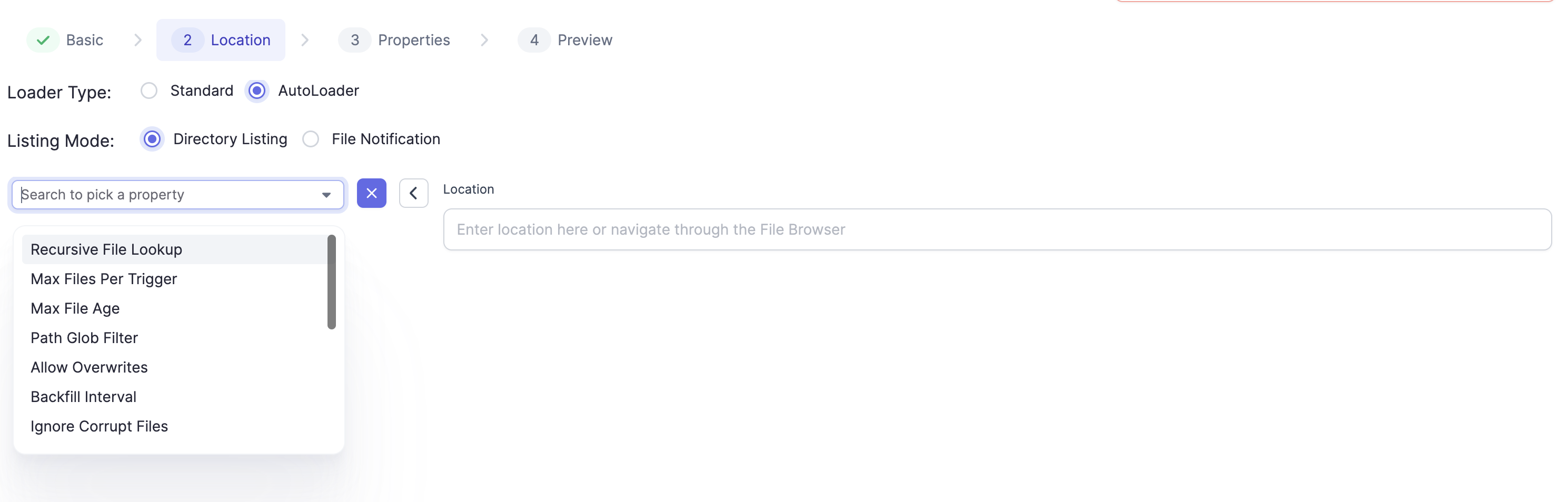 Autoloader Directory Listing Mode