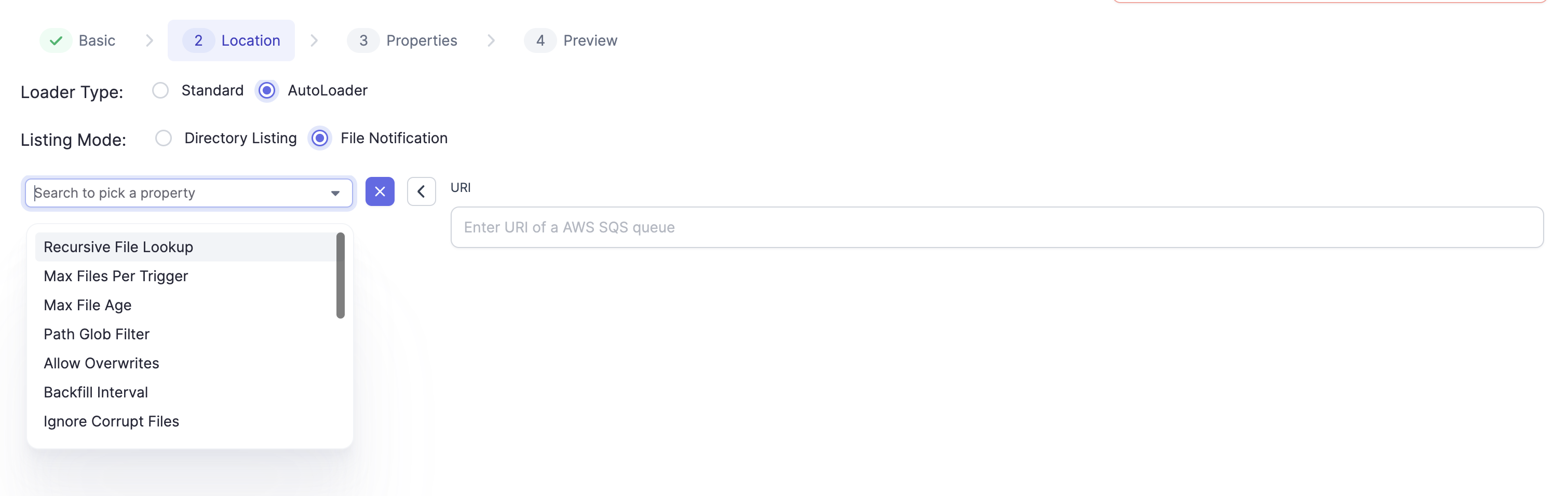 Autoloader Filer Notifiction Mode