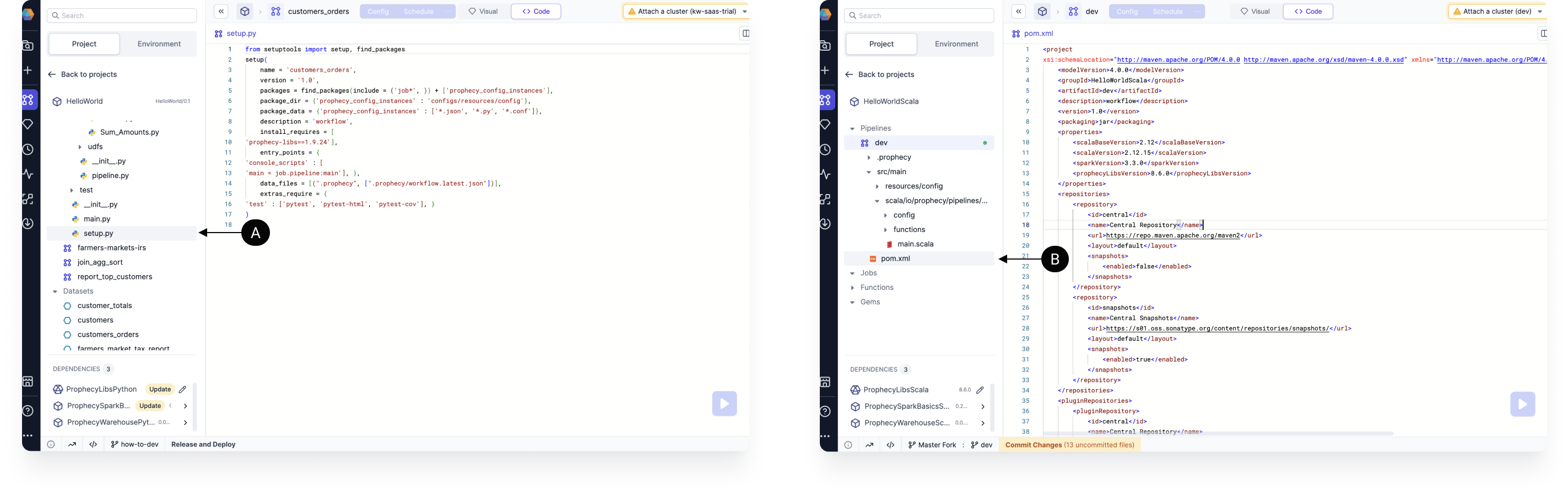 Storage code for Scala and Python
