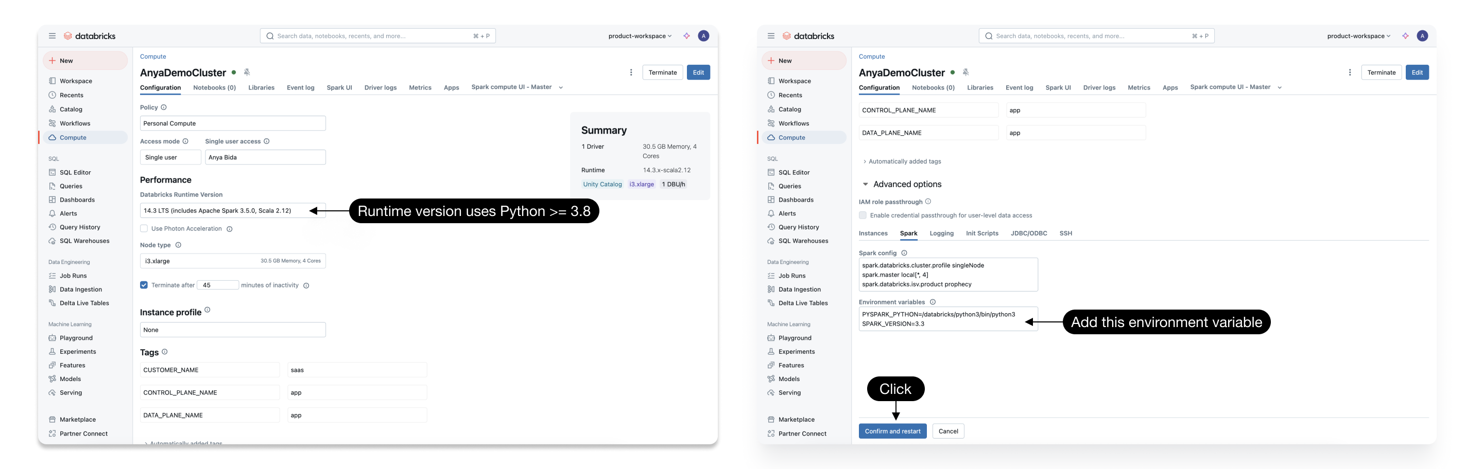 Update Spark cluster