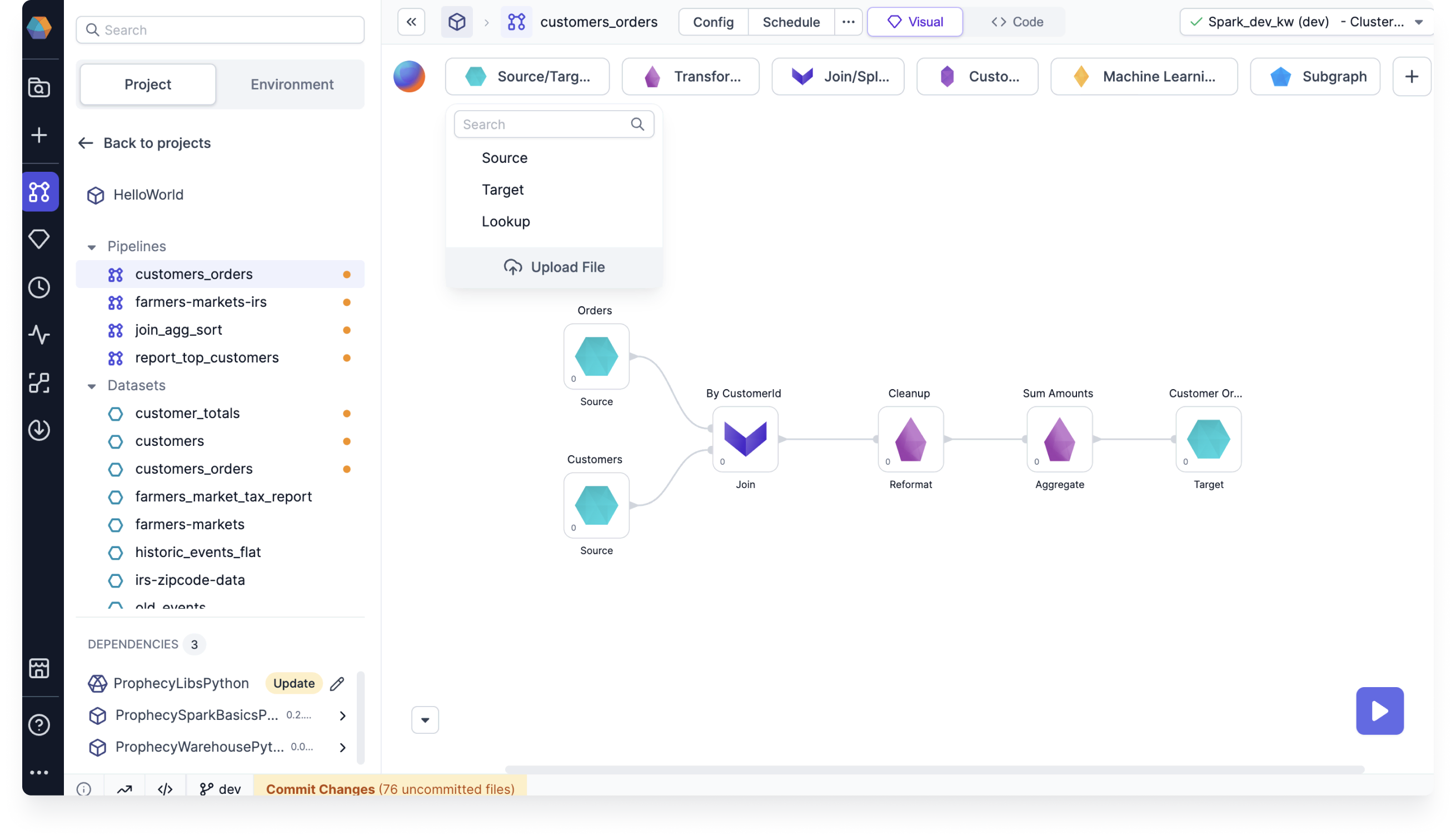 Source/Target gem drawer