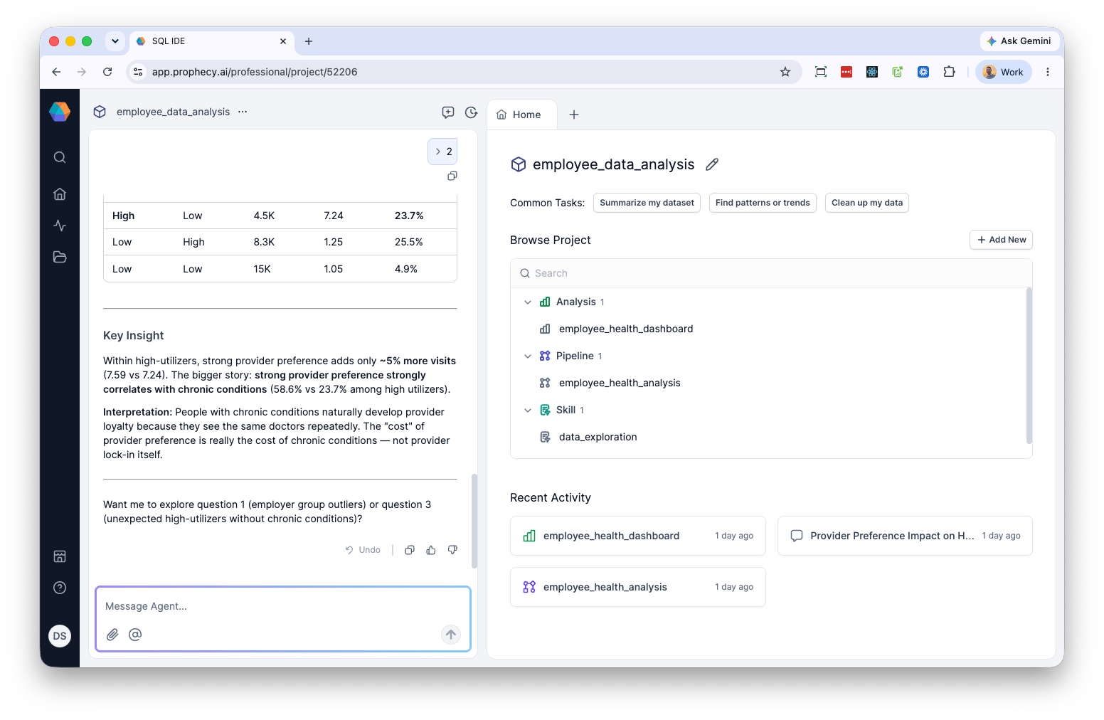 Professional project page