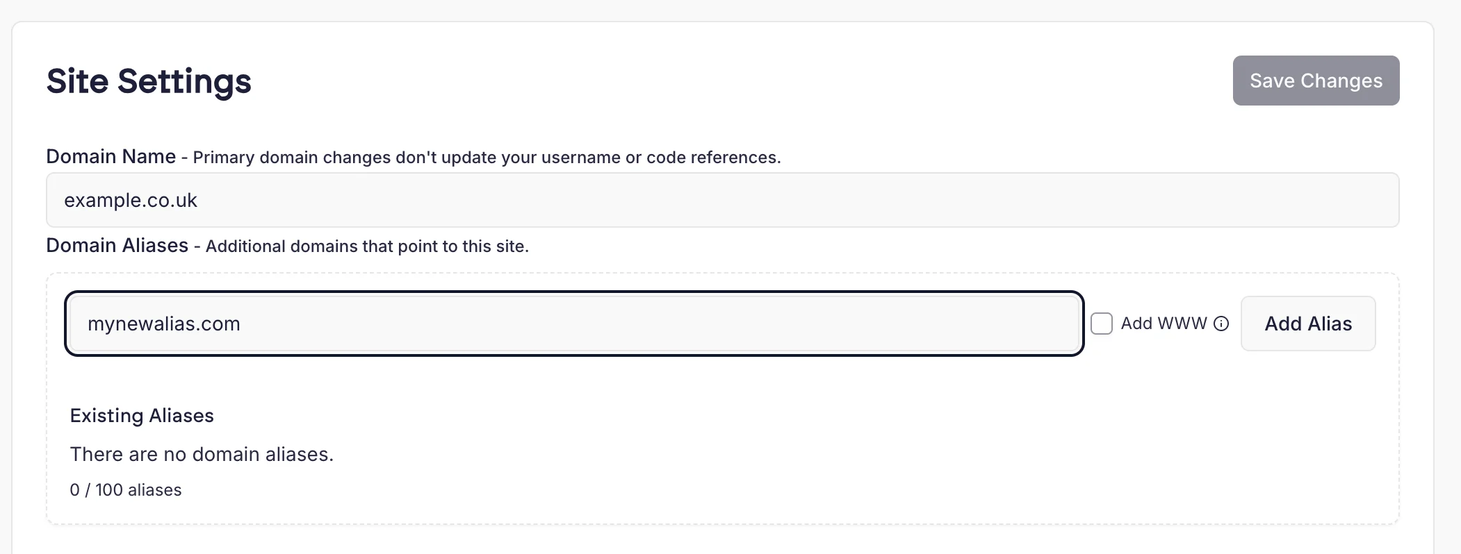 Aliases Empty