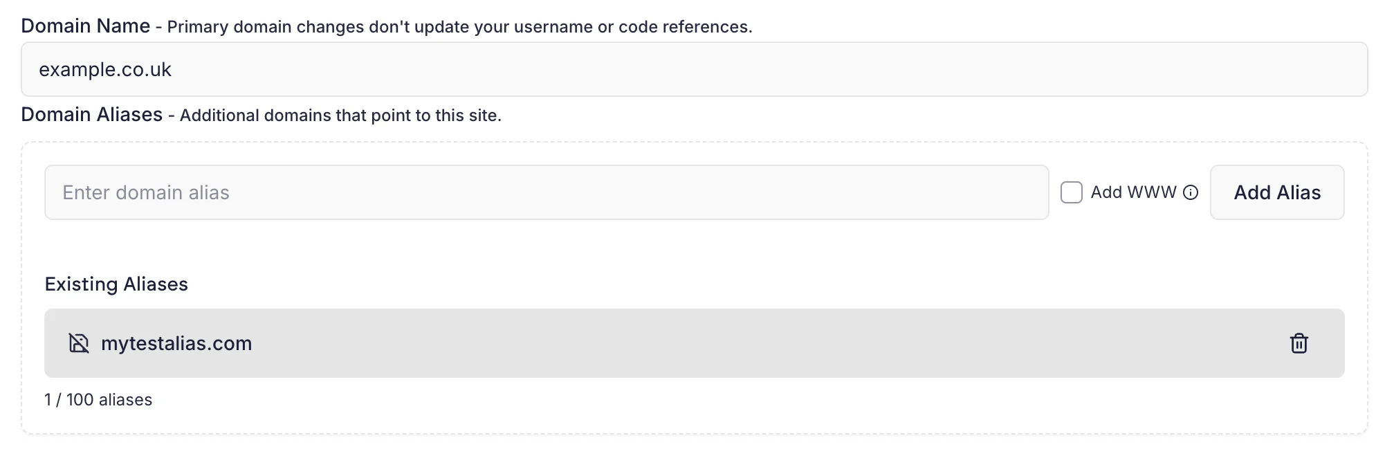 Aliases Test