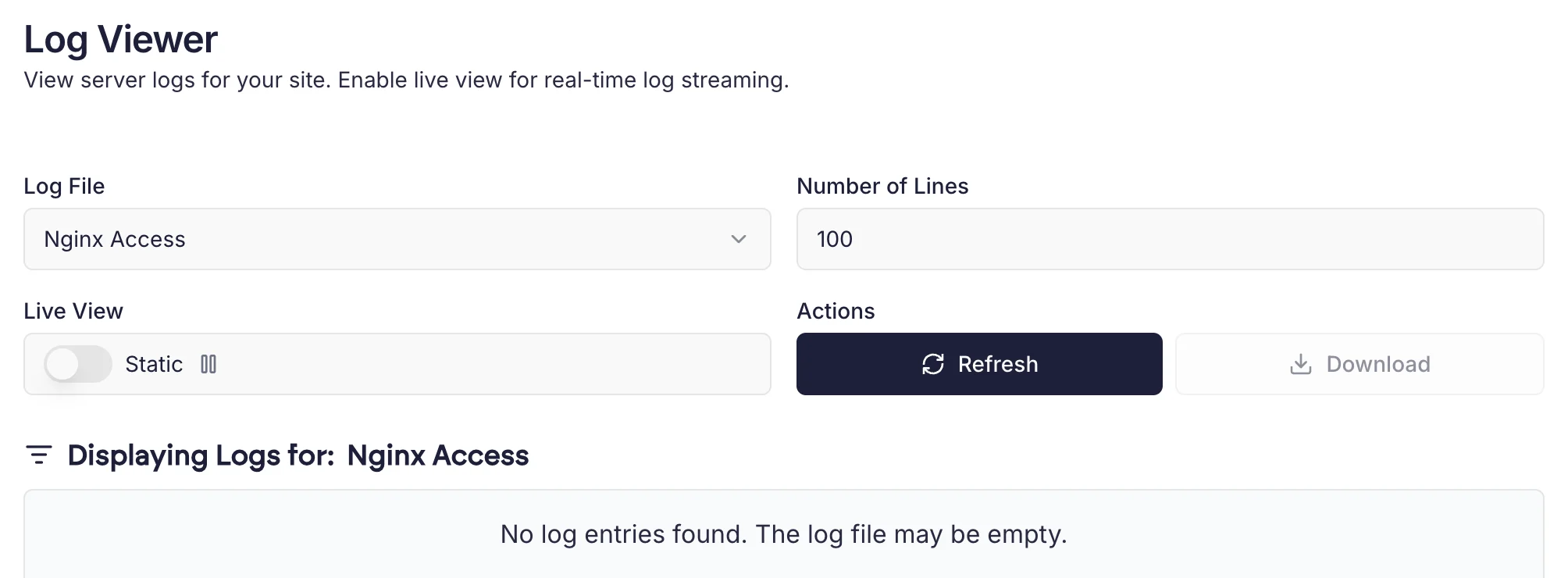 Log View