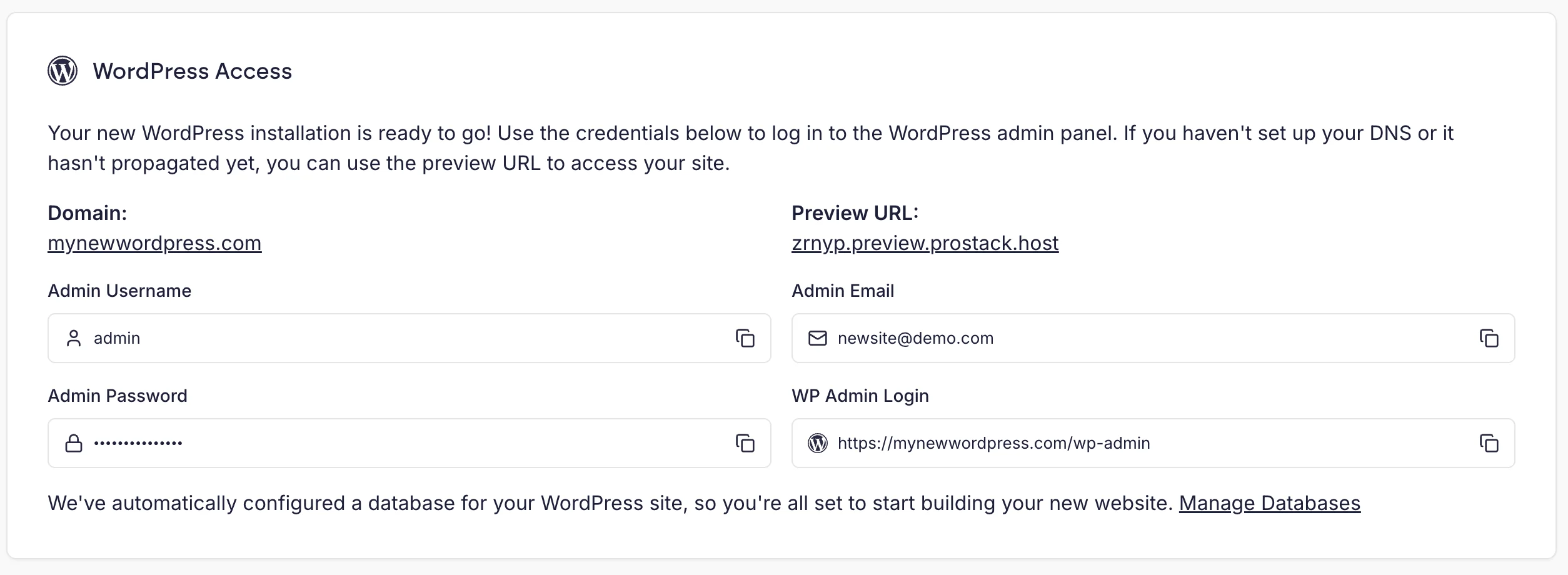 New WordPress